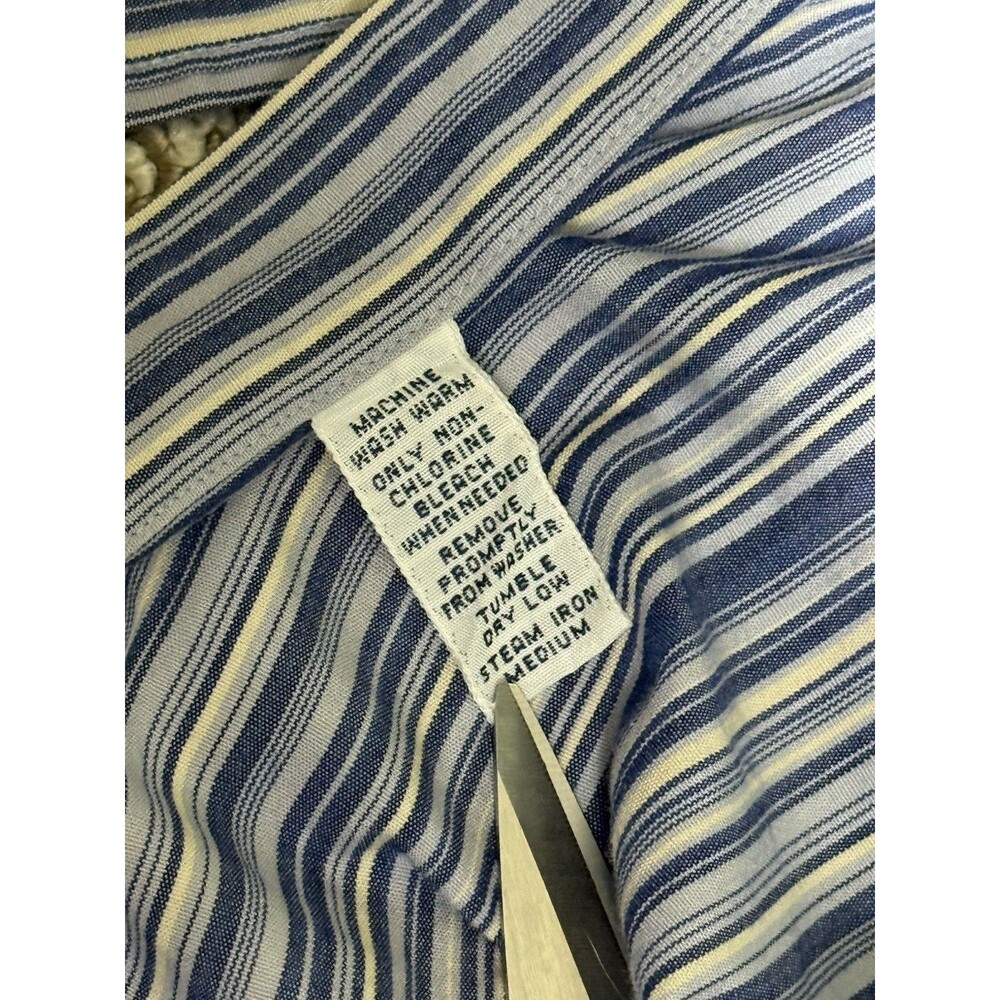 Polo Ralph Lauren Jerome Button Up Shirt Mens L Long Sleeve Blue White Stripe - Picture 4 of 7